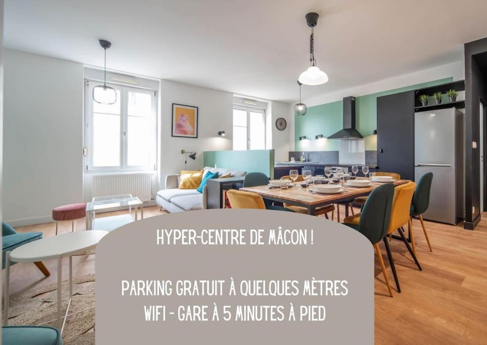 Macon Cozy / Appartement Central 100M² / 8 Pers Bagian luar foto